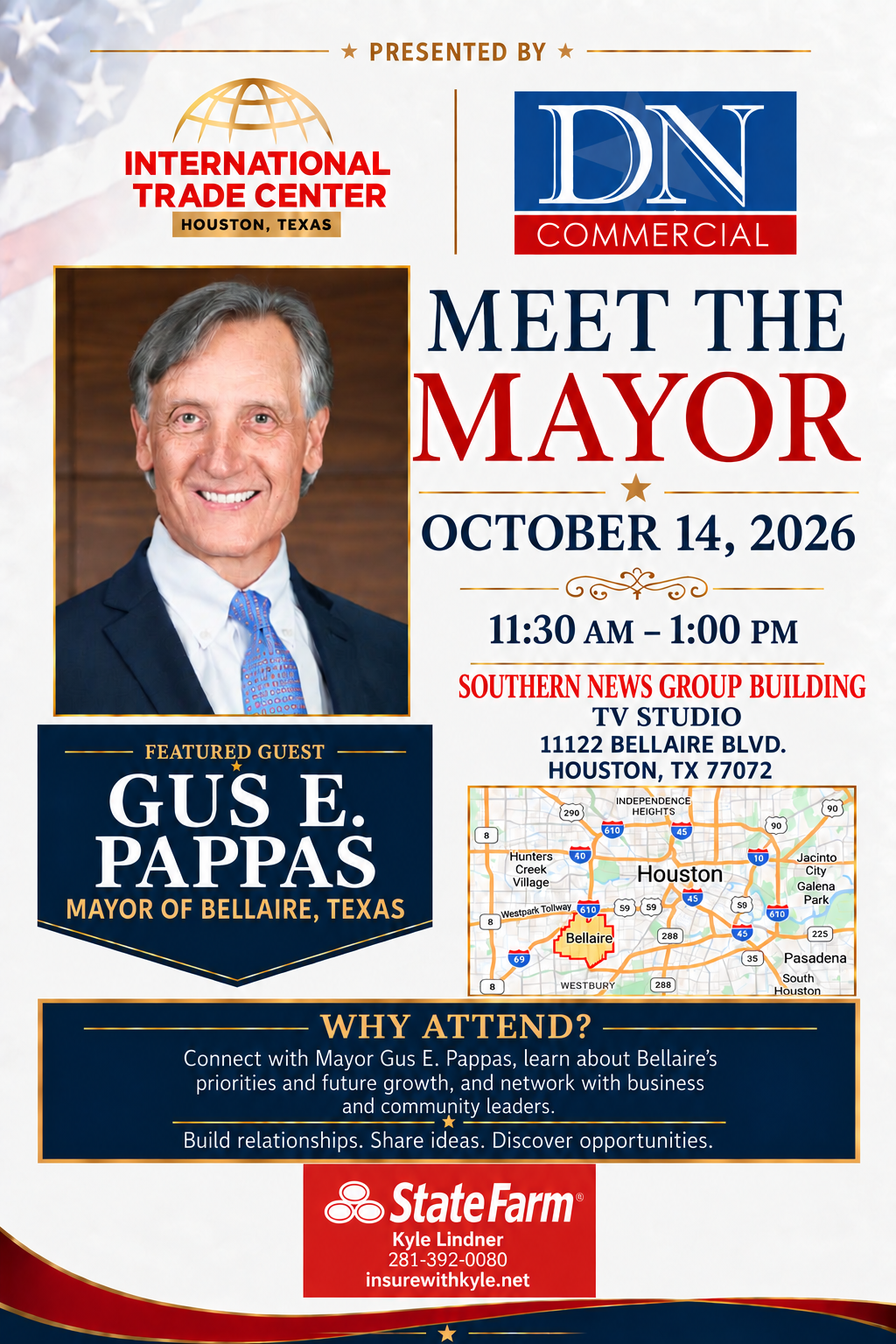 "Meet the Mayor" Luncheon — Mayor of Bellaire (Gus E. Pappas)