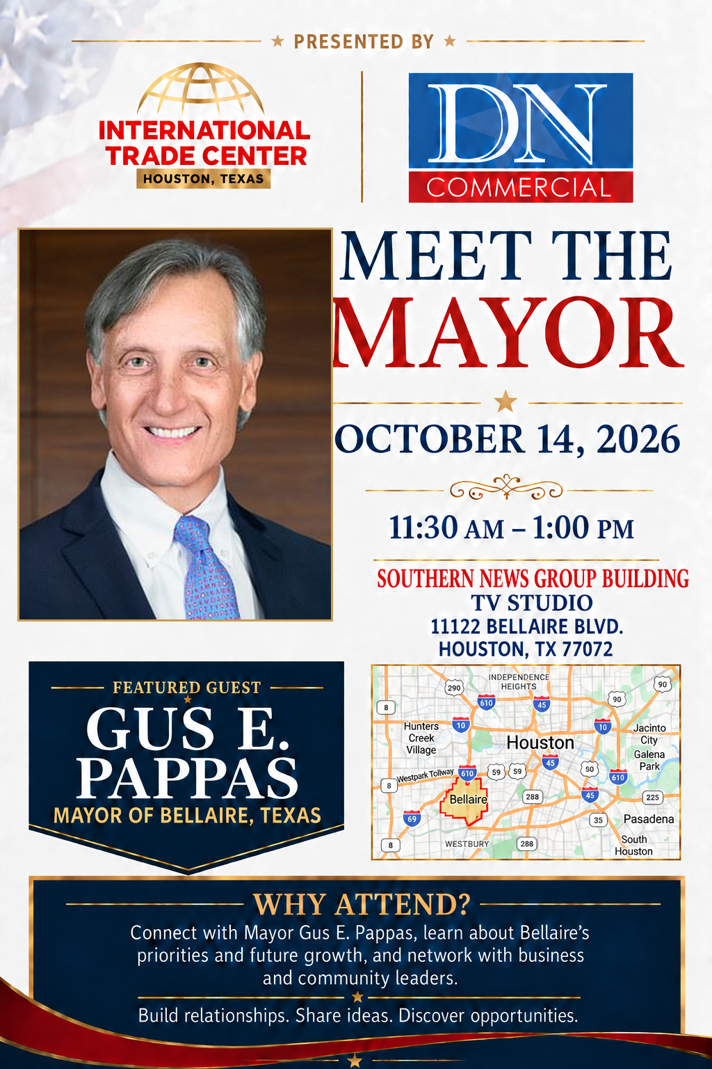 "Meet the Mayor" Luncheon — Mayor of Bellaire (Gus E. Pappas)